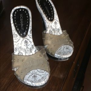 Clear and black slip on